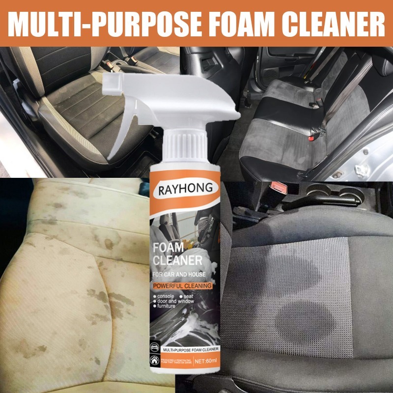  Car Magic Foam Cleaner, Powerful Upholstery and Car Seat Stain  Remover, Multipurpose Foam Cleaner for Car Detailing - 60ml with Cleaning  Sponge : Automotive