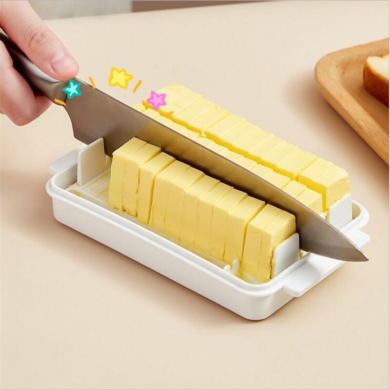 1pc Butter Cutting Box With Lid And Auxiliary Butter Cutter, Storage  Container For Baking Cheese And Cheese Cutting And Storage