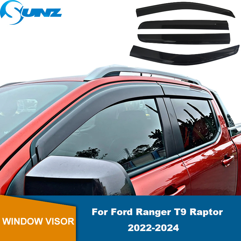 Window Vent Visor Ford Ranger 2015+Wind Deflectors Rain Guards