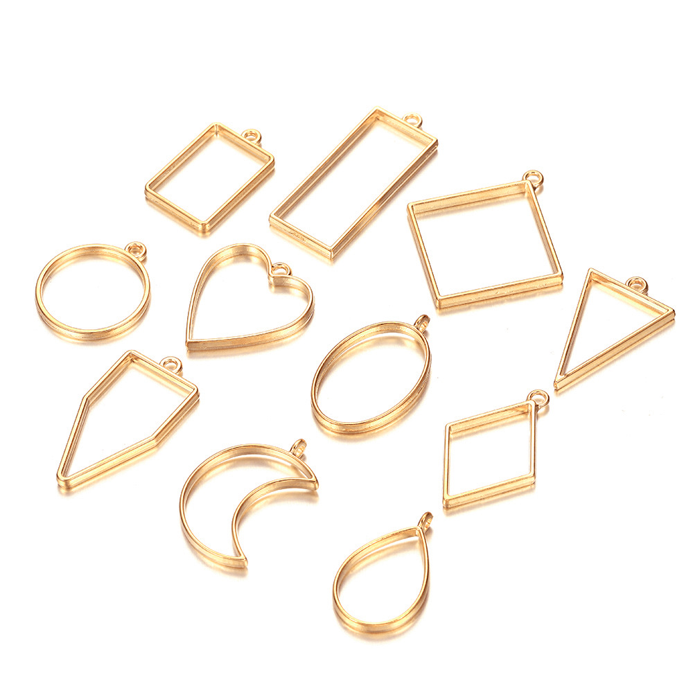 Open Bezels For Resin, 60Pcs Hollow Frame Pendants Resin Craft Bezels Alloy  Jewelry Molds For Resin Casting, Necklaces Earrings Making Small Business