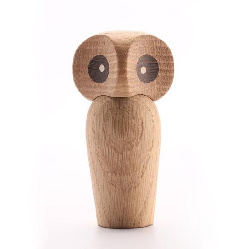 1pc Wood Owl Ornament Gift Decoration Accessories Decor Figurine Modern Miniature Figurines