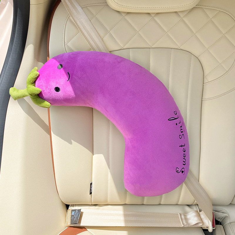 1pc Purple Car Neck Pillow