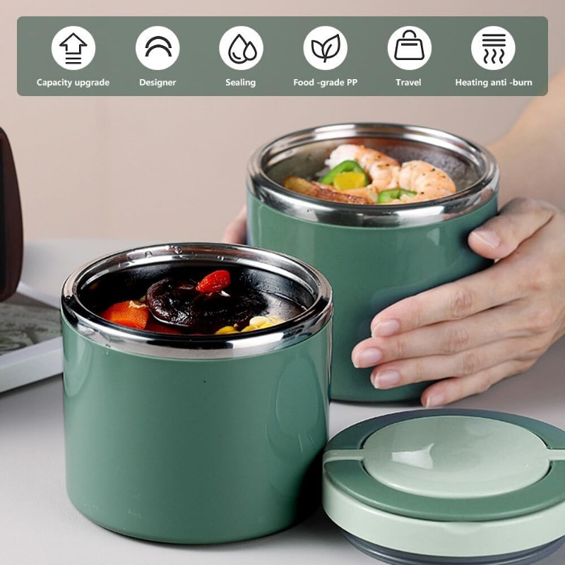 1pc Pp Breakfast Cup Bento Box Soup Container For Office Workers