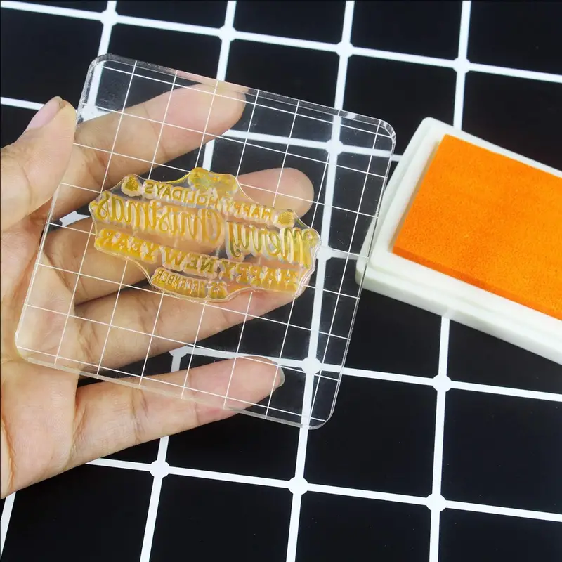 Transparent Acrylic Stamps Handle Decorative Stamp Blocks - Temu