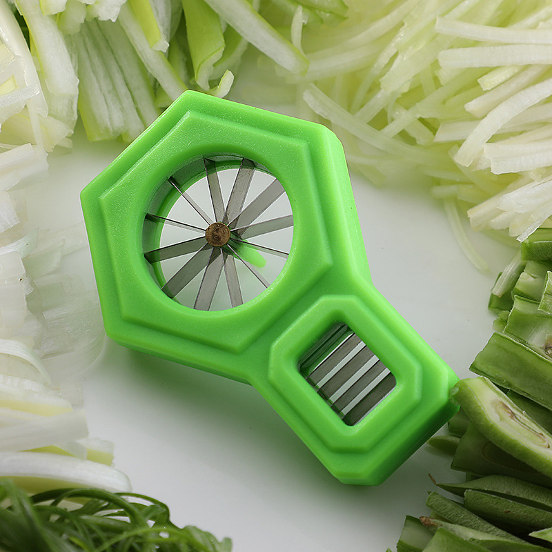 Spring Onion Slicer, Stainless Steel Vegetable Cutter, Scallion Chopping  Shredder For Green Onion Kiwi Potato, Multi-functional Kitchen Gadgets