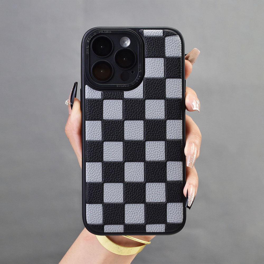 Checker Board Lattice Mobile Phone Case Shockproof Ultra-thin Protective  Case With Lens Film Cover Mobile Phone Case Camera Lens All-inclusive  Protection Mobile Phone Soft Case Suitable For Iphone11/12/13/14/plus/pro/pro  Max Series - Temu