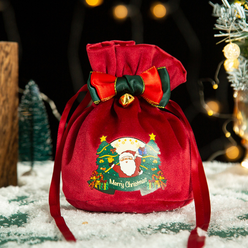 Christmas Non woven Drawstring Pocket Happy New Year Gift - Temu