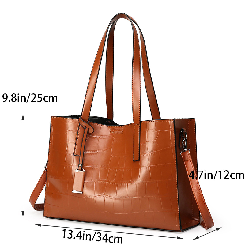 JHVYF Stylish Handbags for Women Fashion Shoulder Bags Crocodile Pattern  Hobo Purse Classic Tote Satchel