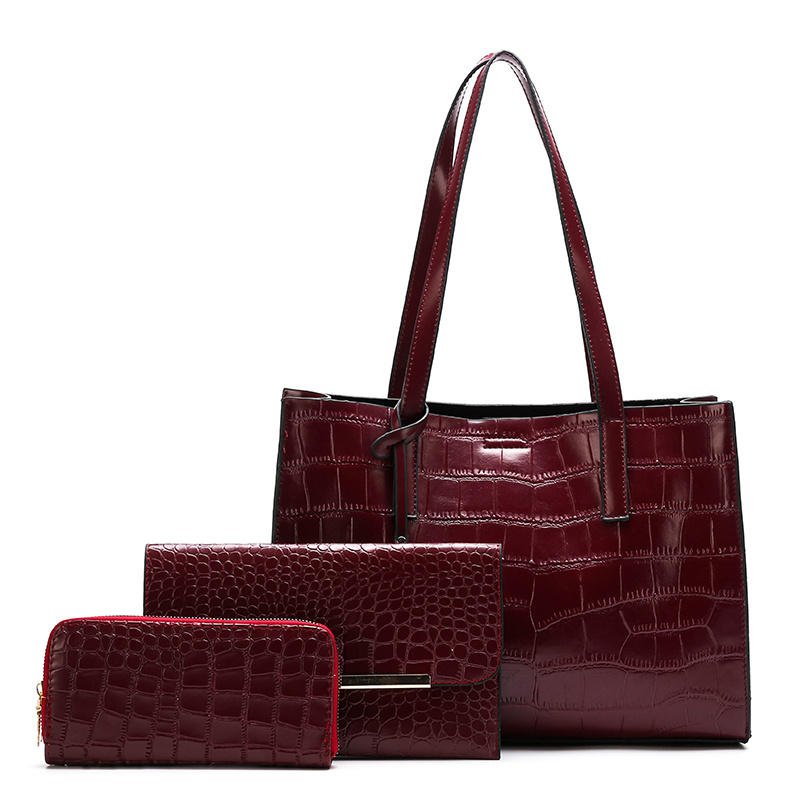 GJGJTER Top-Handle Handbags Purse Women Crocodile Pattern Satchel PU Leather Shoulder Bag Tote