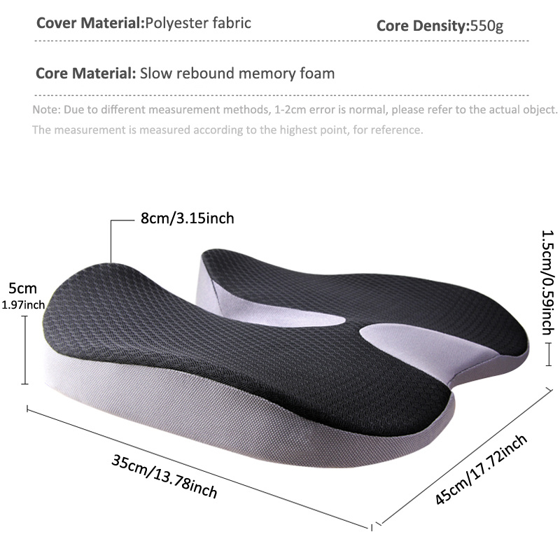 Relieve Coccyx And Tailbone Pain With Memory Foam Seat - Temu