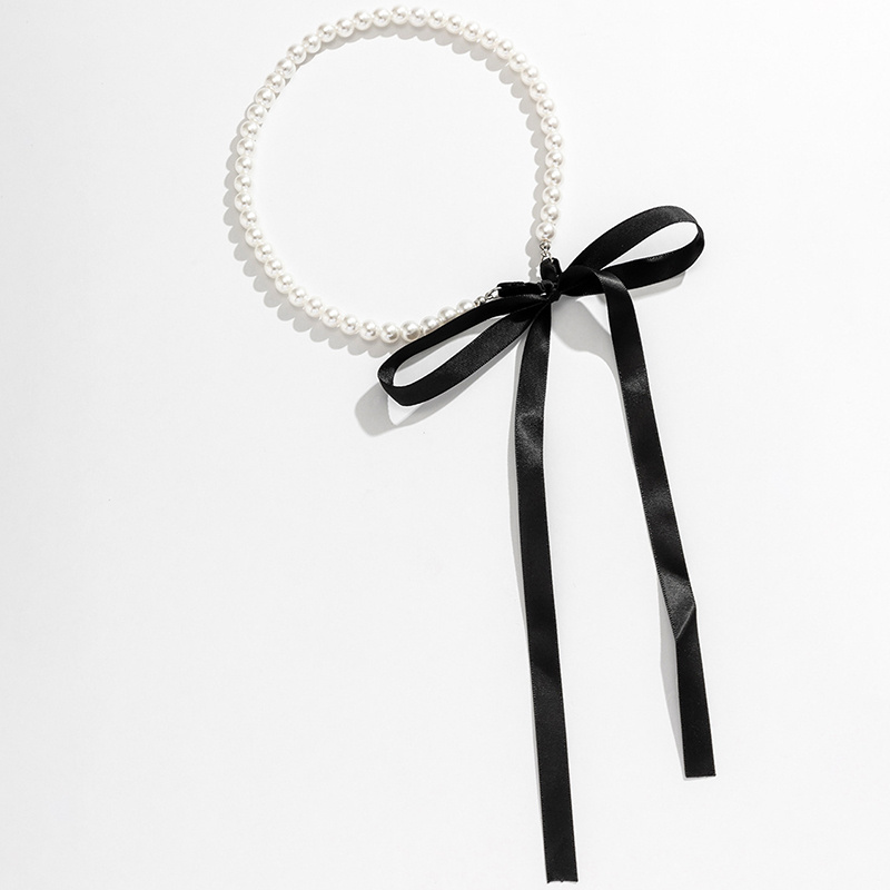 Long Black Ribbon Choker Necklace Wedding Party Jewelry - Temu