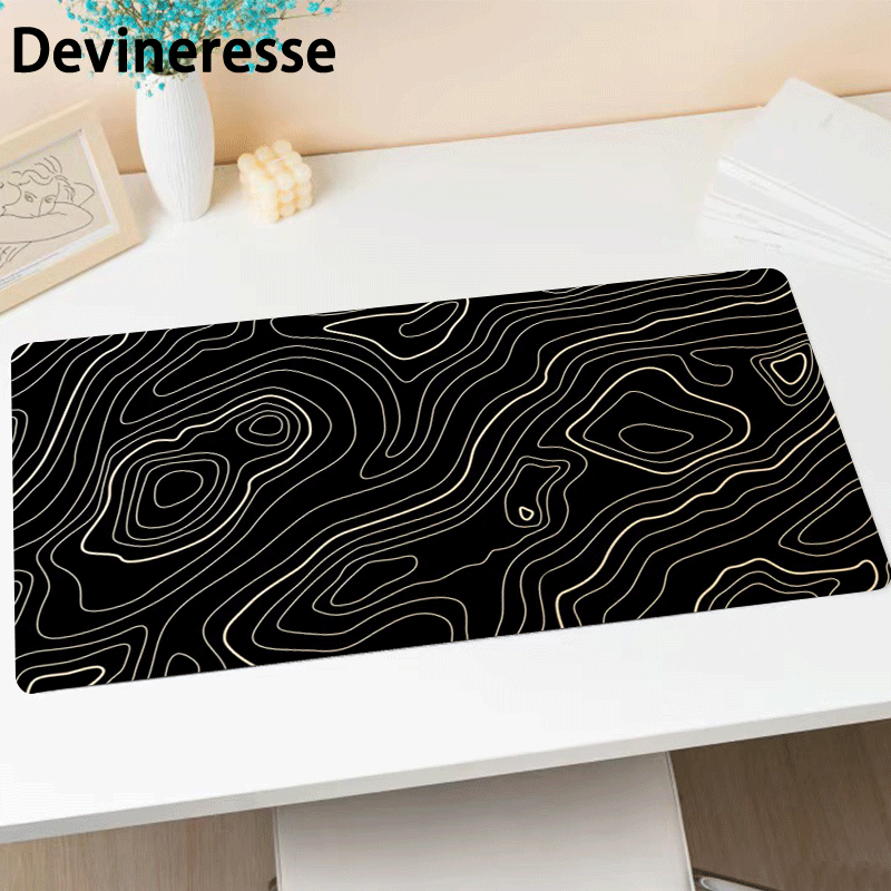 Carte Topographique Lignes De Contour Grande Taille Bureau Double-face Tapis  De Souris En Cuir PU Étanche Tapis De Souris Pour Clavier De Bureau Tapis  De Souris De Jeu Accessoires PC - Temu