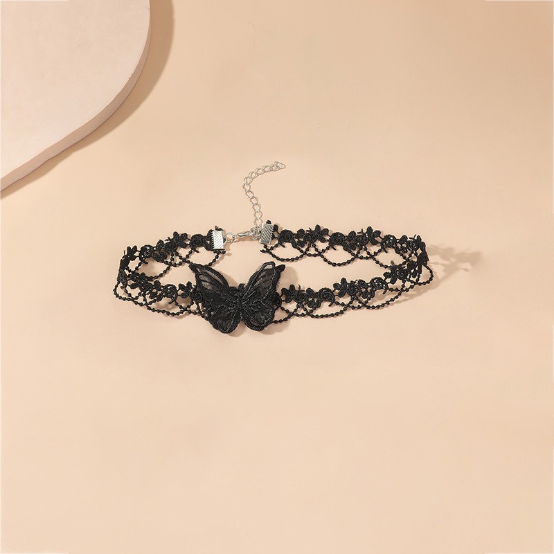 6pcs/Set Gothic Black Braided Choker Collar Necklaces Classic Choker For  Women Party Favors