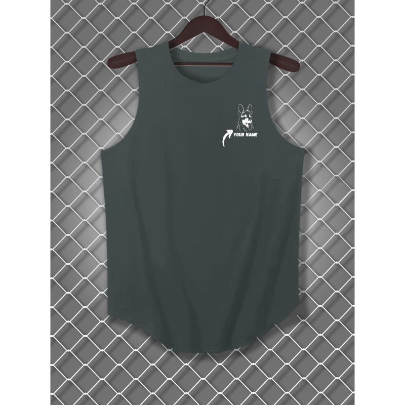 Your Name Print Mens Casual Breathable Comfy Sleeveless Tank Tops