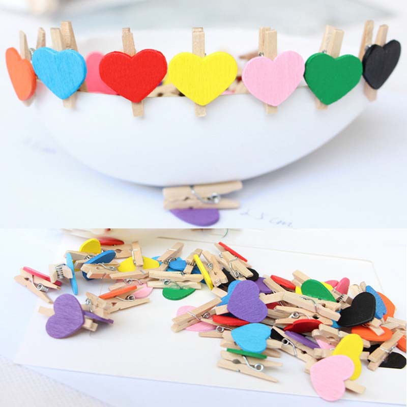 50pcs DIY Mini Wooden Clips Handmade Craft Decorative Photo Clips  Clothespin Craft Decoration Pegs Home Office DIY Toy