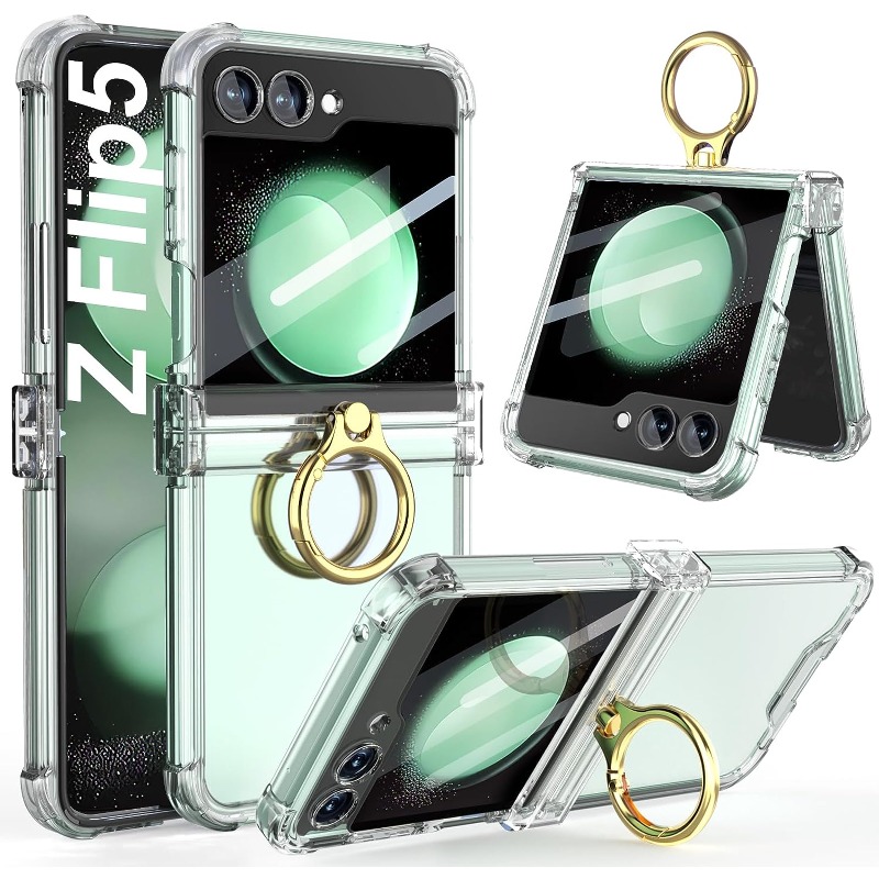 Clear Case With Hinge Protection For Galaxy Z Flip 5 - Temu