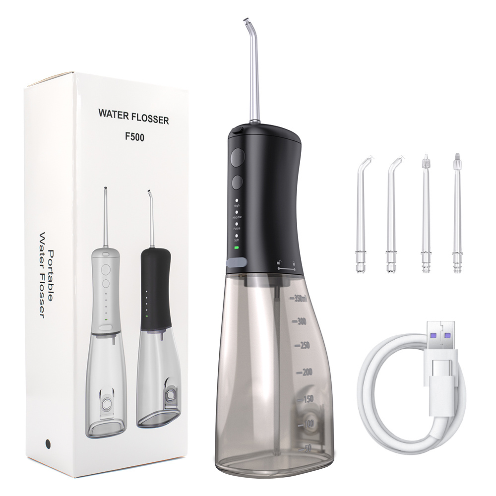 4 in 1 water flosser for teeth cordless water flossers oral irrigator with diy mode 4  tips tooth flosser portable and rechargeable for travel details 6
