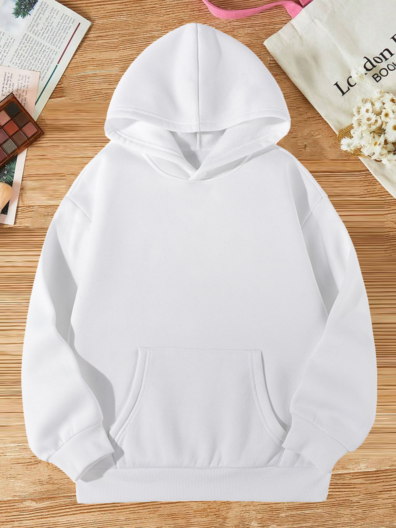 Girls plain white online sweatshirt