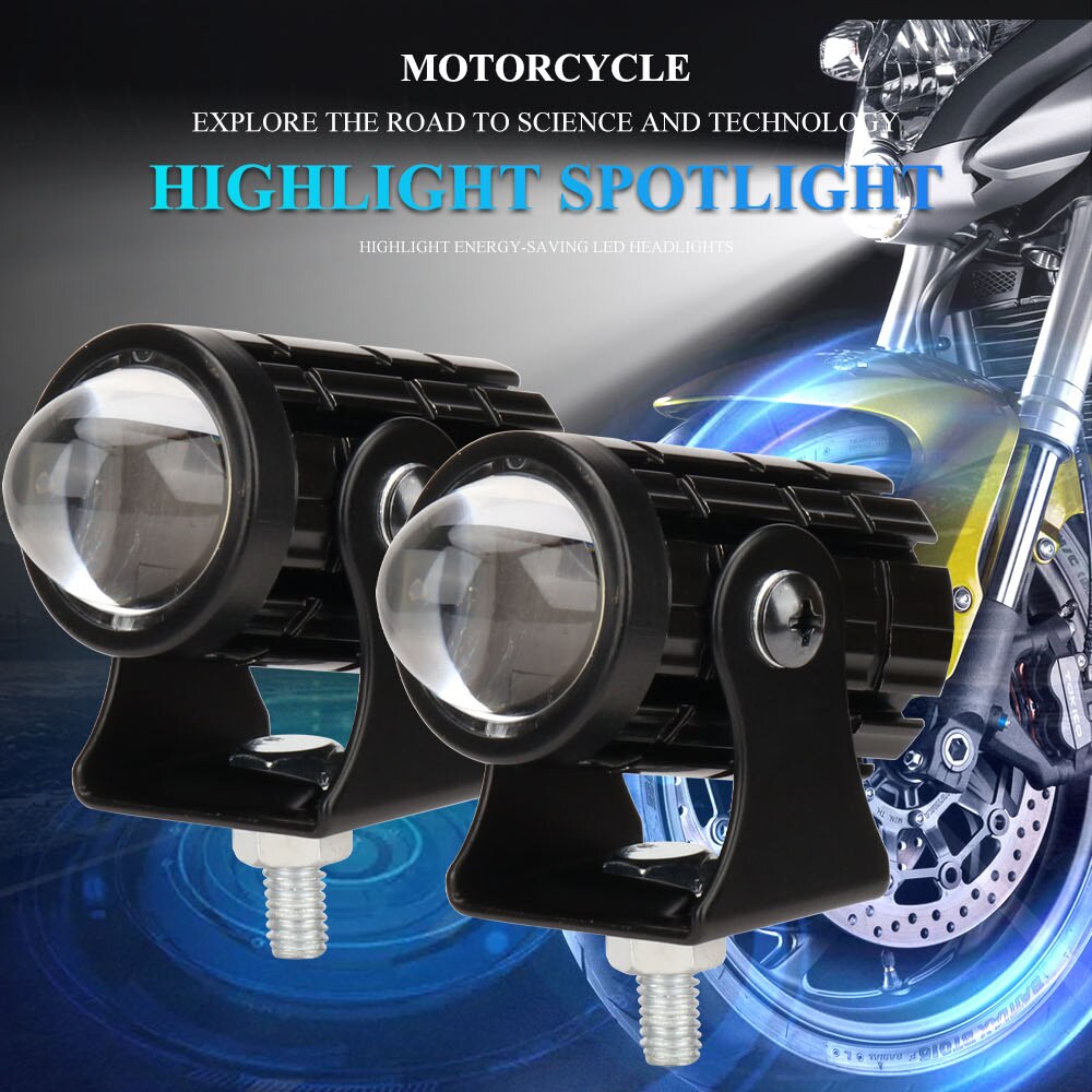 LED Motorcycle Light Mini Dual Spotlights Headlight Fog Lamp FOR
