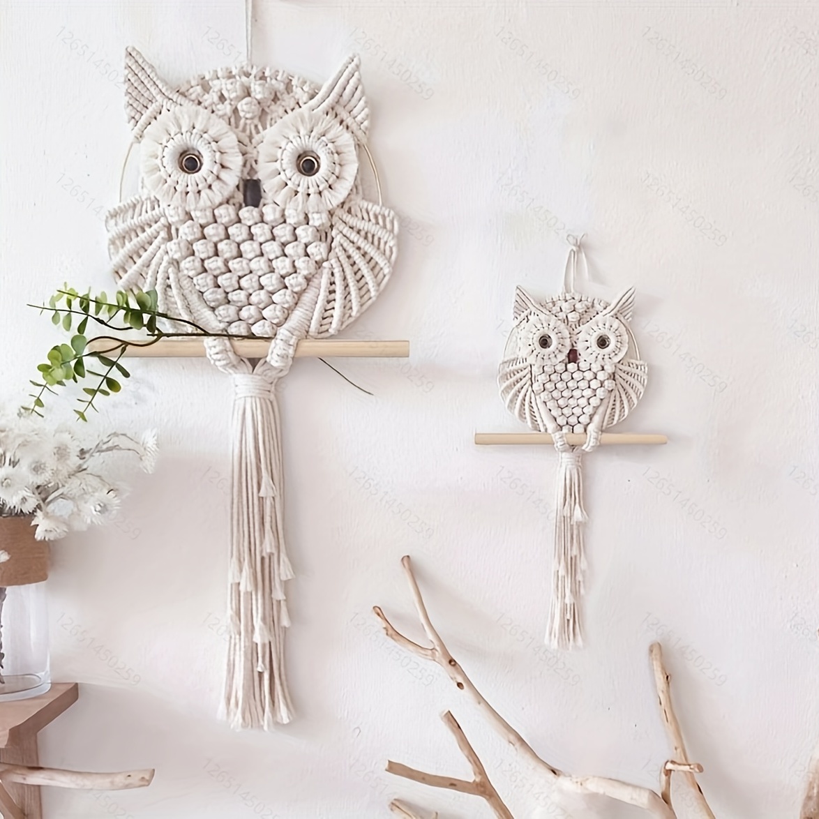 

1pc Owl Macrame Home Tapestry, Wall Hanging Wall Decoration Room Decoration For Bedroom Living Room Dorm, Included Installation Package