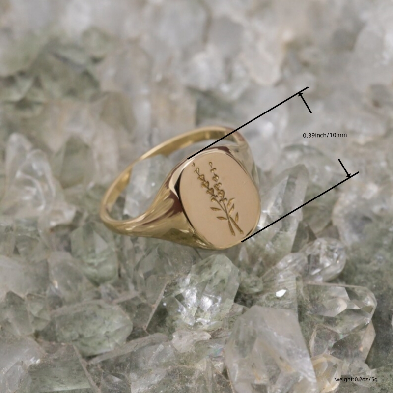 Women's Lavender Carved Ring for Engagement and Weddings