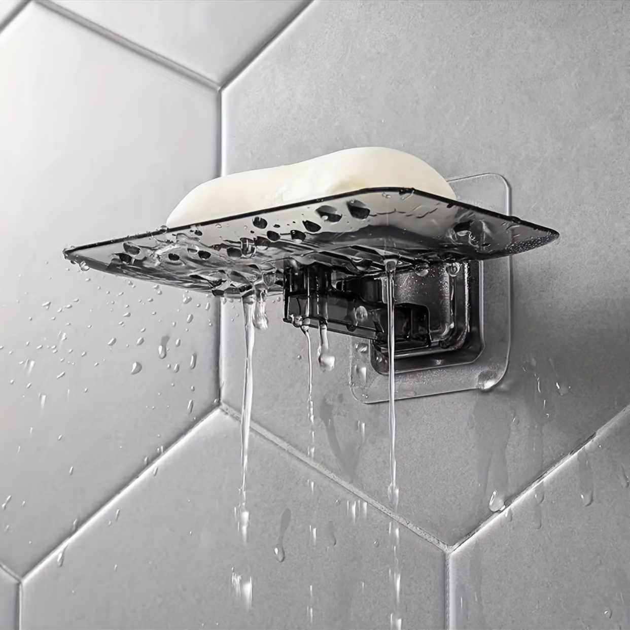 Porta sapone da doccia a ventosa senza pugni Porta sapone per doccia  drenante per bagno Portasapone adesivo a parete per cucina.