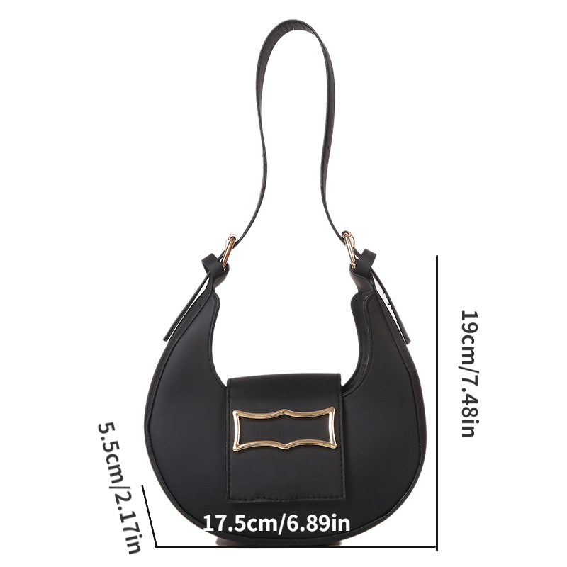 Mini Fashion Crescent Shoulder Bag, Solid Color Simple Hobo Bag, Women's  Stylish Handbag & Purse - Temu