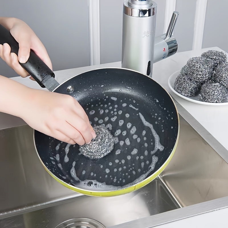 Stainless Steel Sponges Kitchen Stainless Steel Brush Bottle - Temu