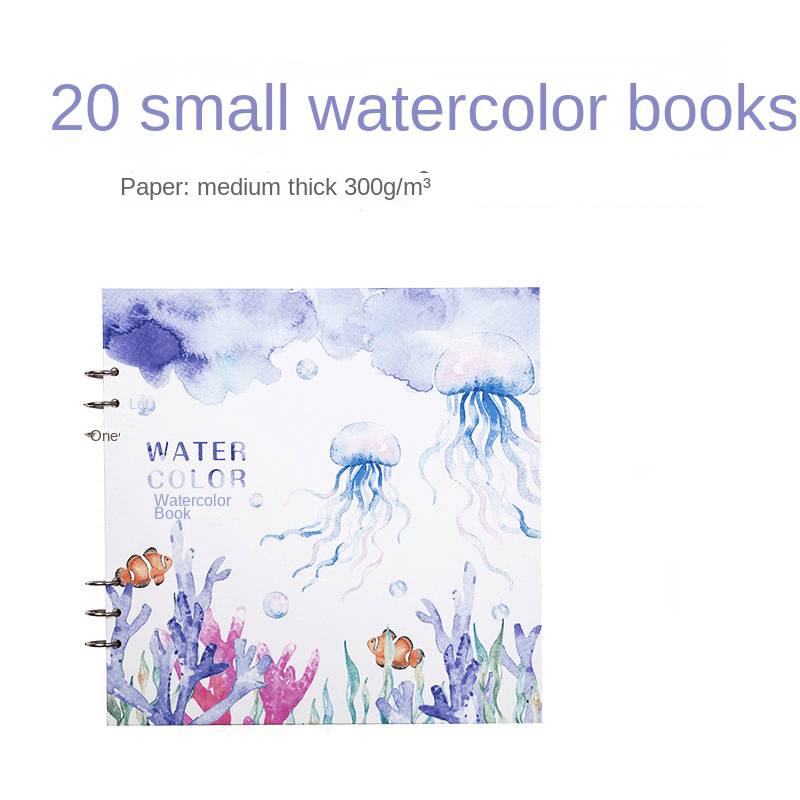 300g Watercolor Painting Book Square Blank Loose-leaf Removable Watercolor  Paper Sketch Color Lead Hand-painted Art Supplies - AliExpress