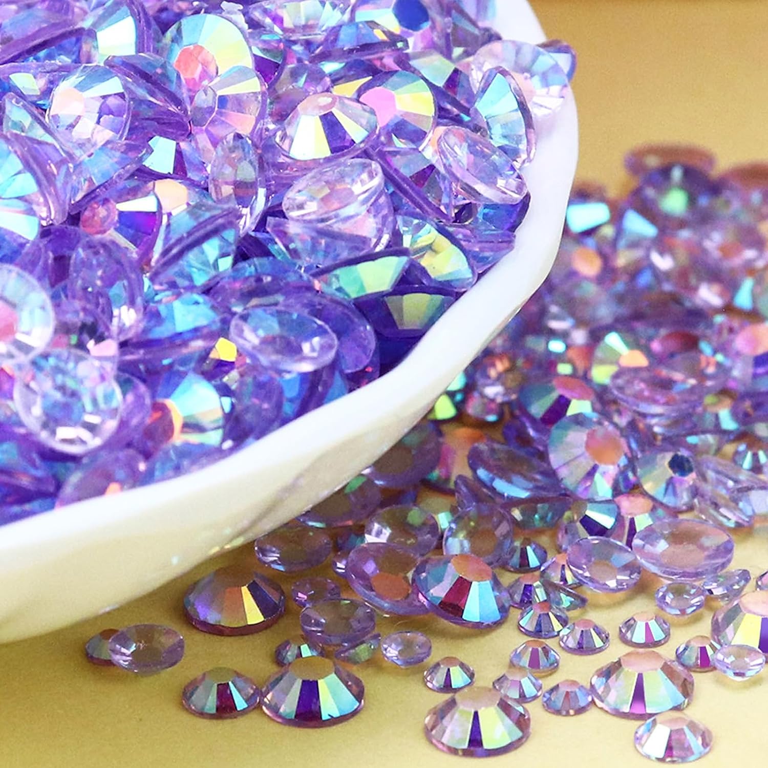  RODAKY 6000Pcs Resin Flatback Rhinestones for Crafts,2-6MM  Purple Violet Round Crystal Rhinestones for Nails Face Gems Jewelry Making  Glitter Diamond for Nails Design DIY Makeup Tumblers Clothes