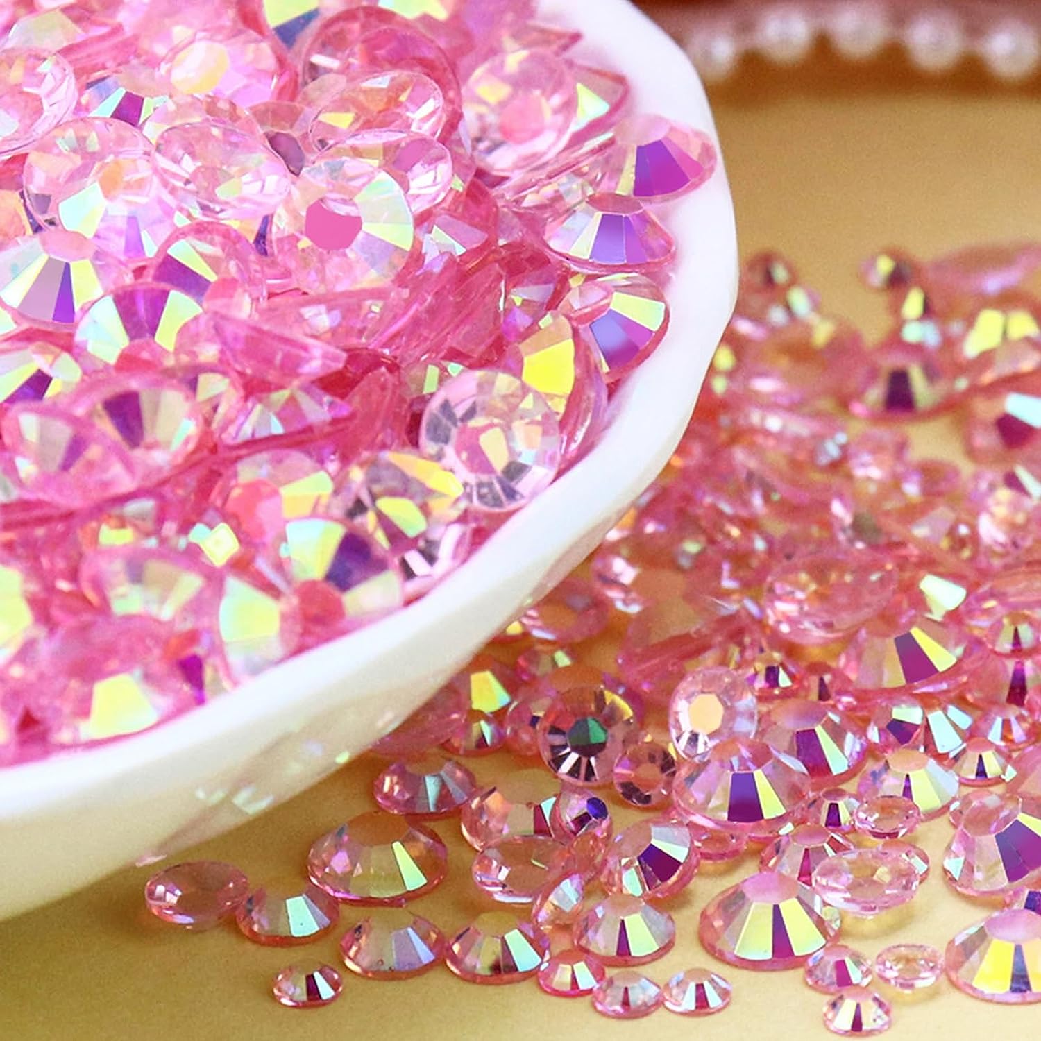 1pc Mixed Size 2 3 4 5mm Jelly Resin Rhinestones, Suitable For