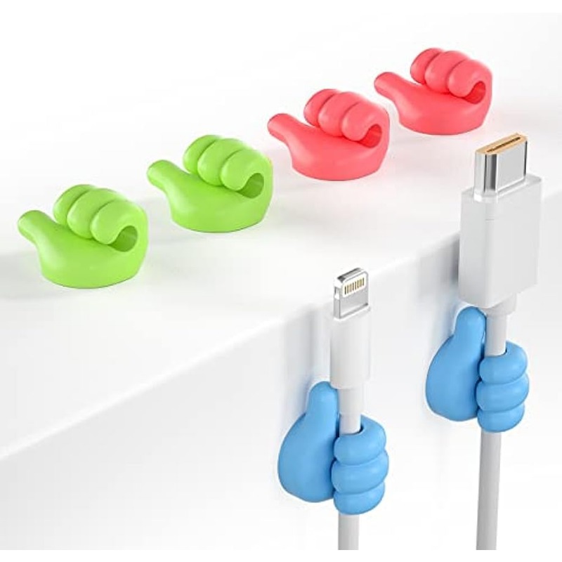 Cable Clips Fun Cord Holders Silicone Thumb Wall Hooks Cord - Temu Canada