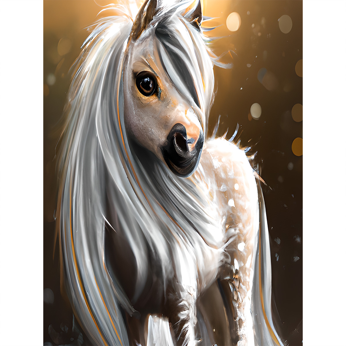 Horse Artificial Diamond Painting Kits 5d Animal Diy Diamond - Temu