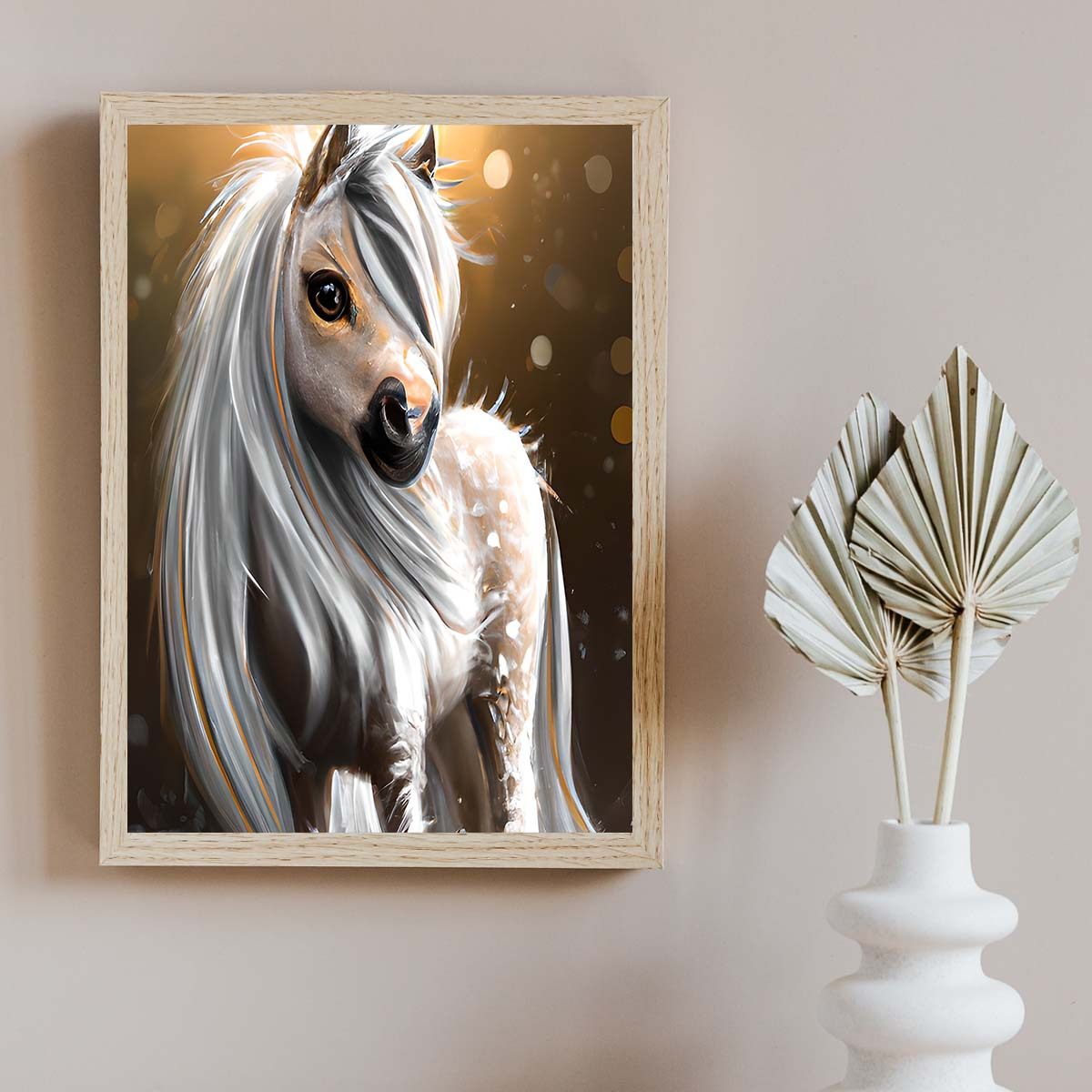 White Horse - Diamond Painting Kit
