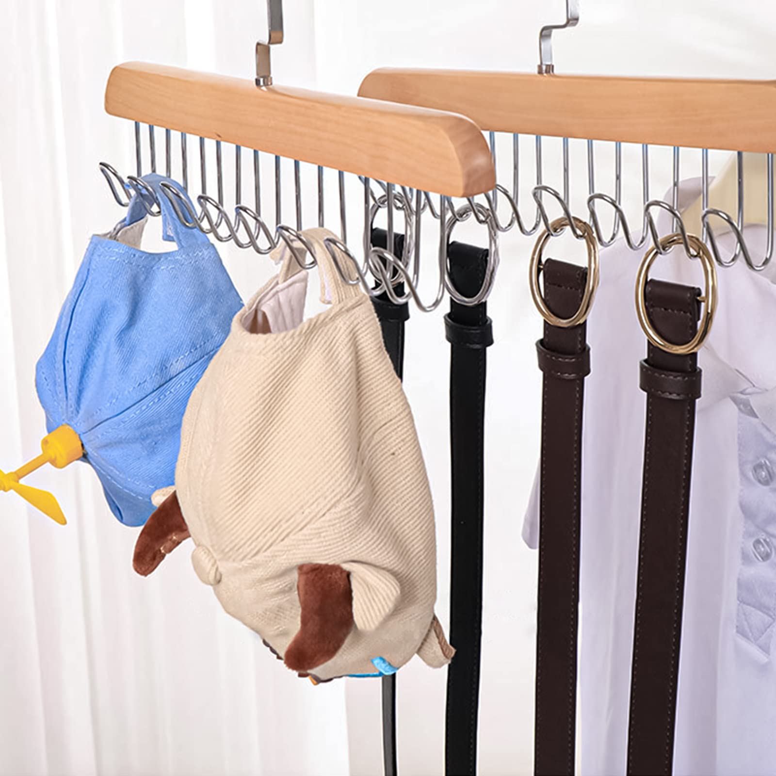 2Pcs Purse Hanger Organizer Rotating Handbag Holder Space Saving