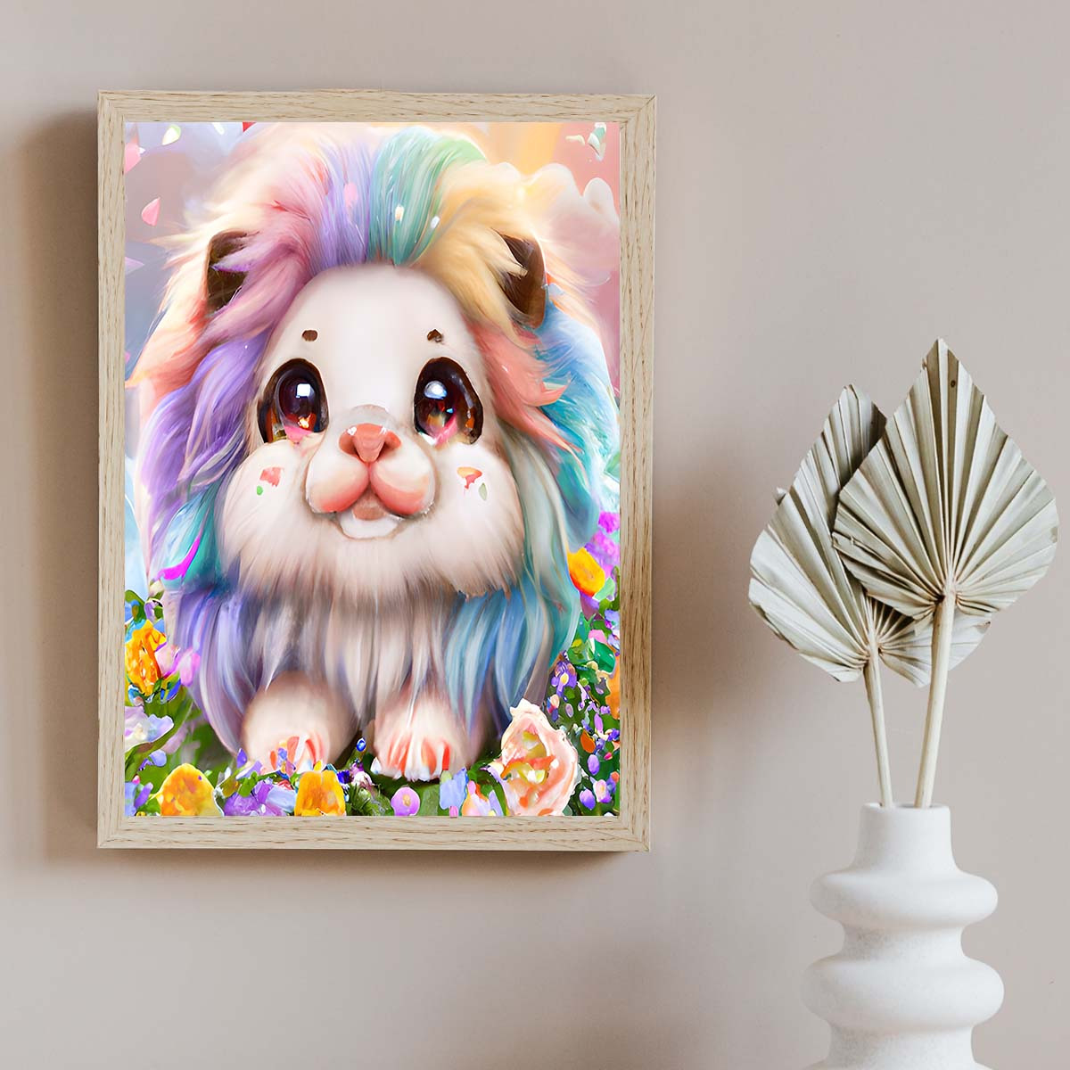 Cute Animal Diamond Painting Kits Bison With A Lions Mane 5d - Temu