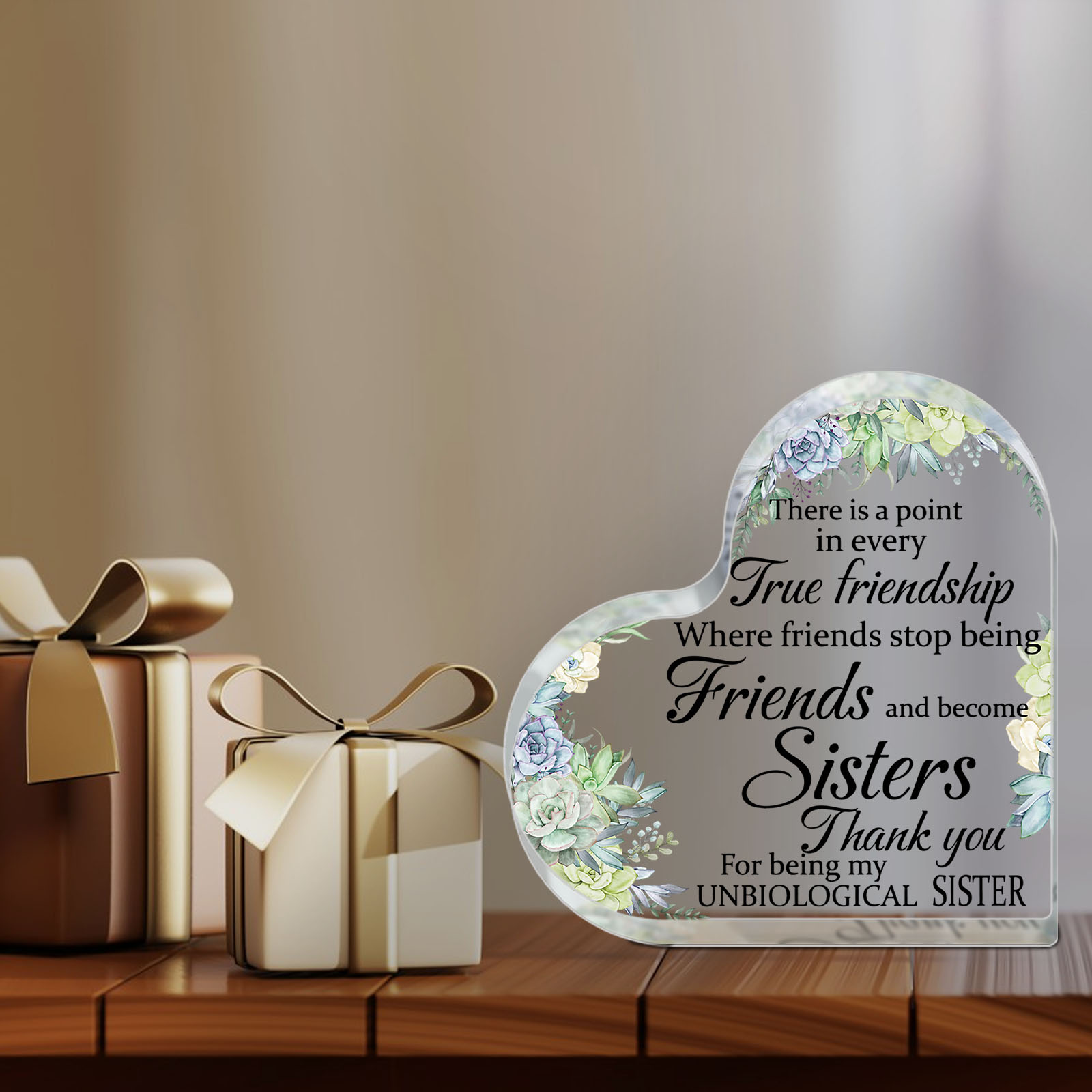 Thank You Gifts Heart Keepsake Gifts Sent to Sister Best Friend Though –  Weathered Raindrop