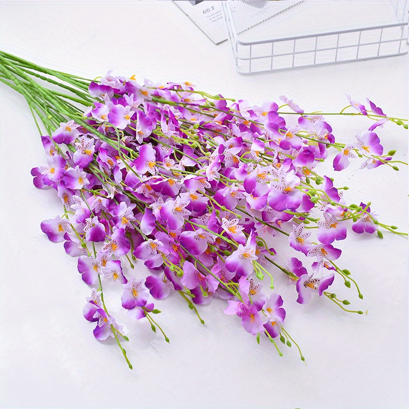 5 Pièces Orchidées Artificielles Fausses Fleurs En Soie, Fausses Orchidées  Dansantes Avec Longue Tige Pour La Maison, La Fête De Mariage, La  Décoration D'hôtel, Décoration Intérieure, Arrangement Floral, Décoration  De Salle De