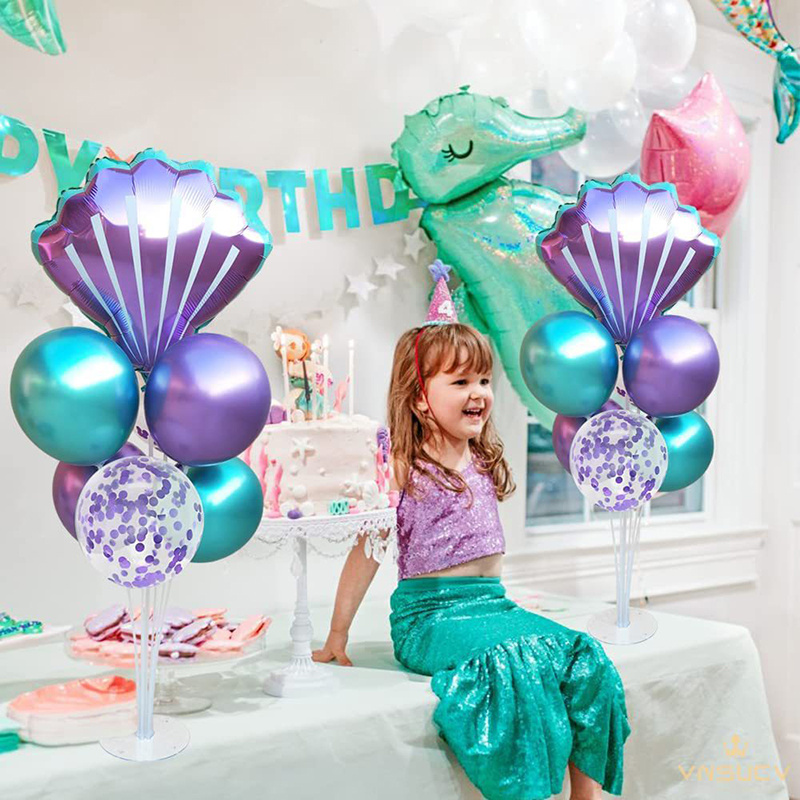 2pcs DIY Felt Table Centerpiece Mermaid Party Decoration Under The