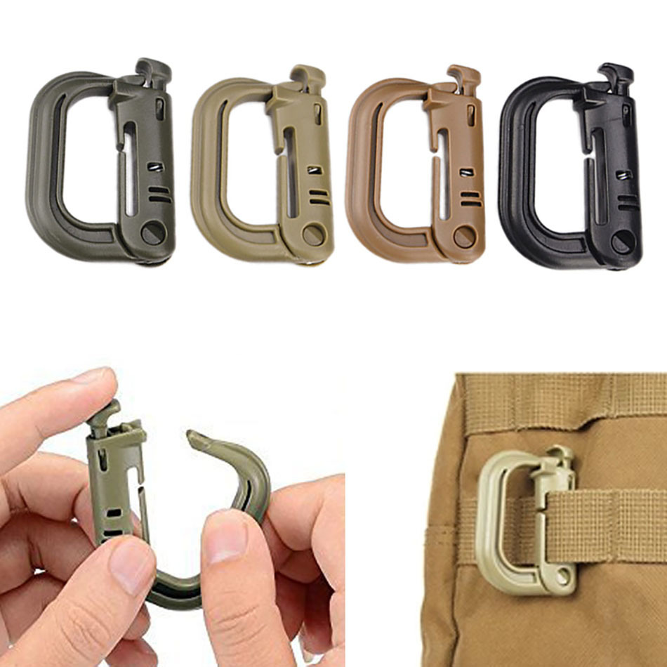 Molle Webbing Backpack Clips Ribbon Buckle Attach D-Type Hanging