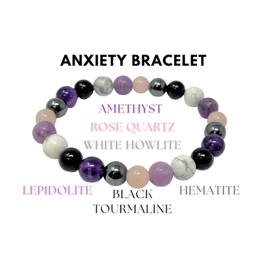 Healing Bracelets for Women Crystal Bracelets for Teen Girls Anti-anxiety  Beaded Bracelets Birthday Gifts for Women Rose Quartz Crystal Bracelets for