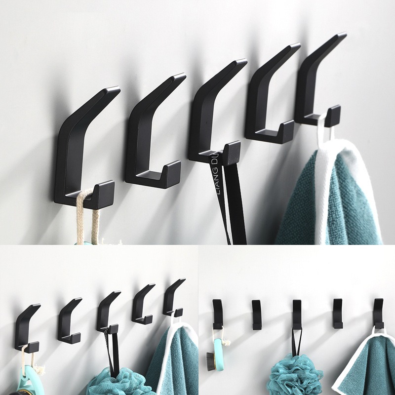 Hooks Black Robe Hooks Clothes Bags Keys Towel Hook Brush - Temu