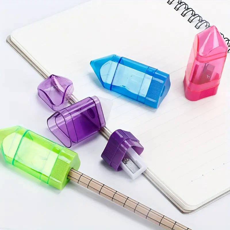 8PCS Cute Manual Pencil Sharpener for Kids, Dual Holes Handheld
