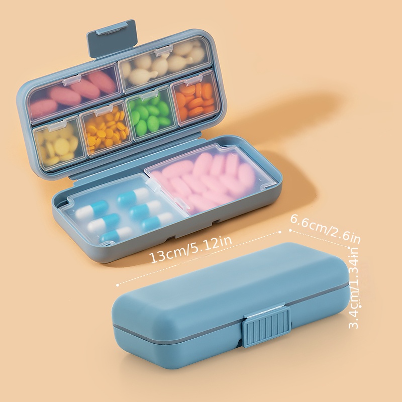 Portable Sealed Pill Storage Box, Compartment Portable Mini Pill Box, Travel  Pill Case, Medicine Container - Temu