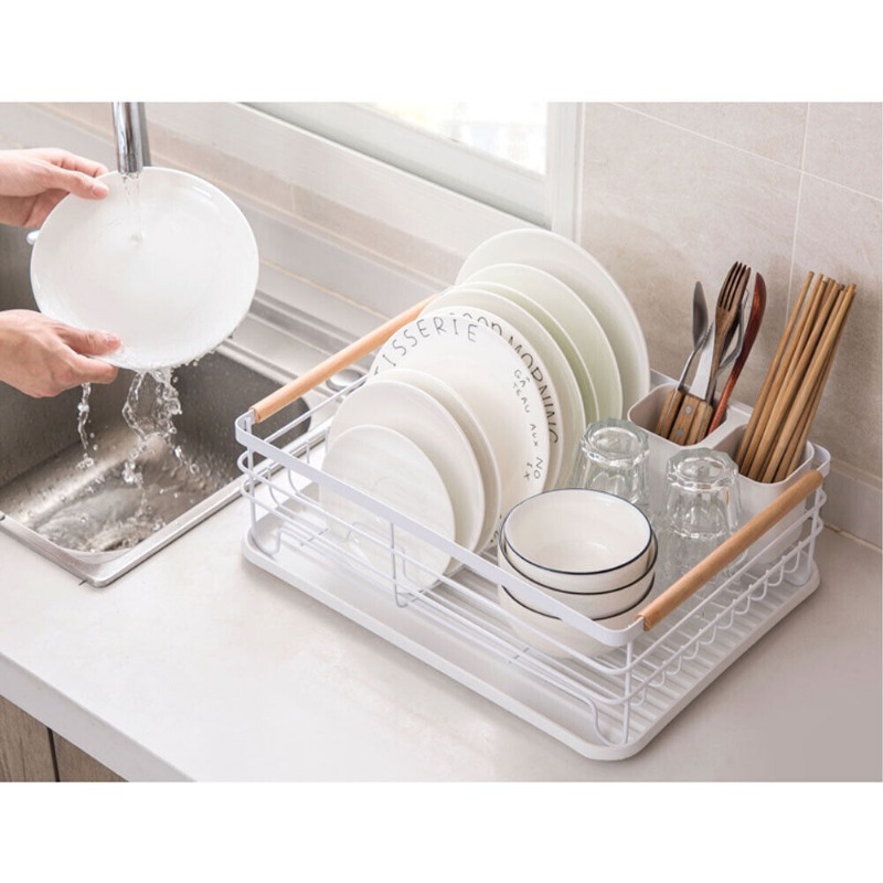 1pc Mug Storage Rack, Iron Multifunction Plate Tray For Kitchen