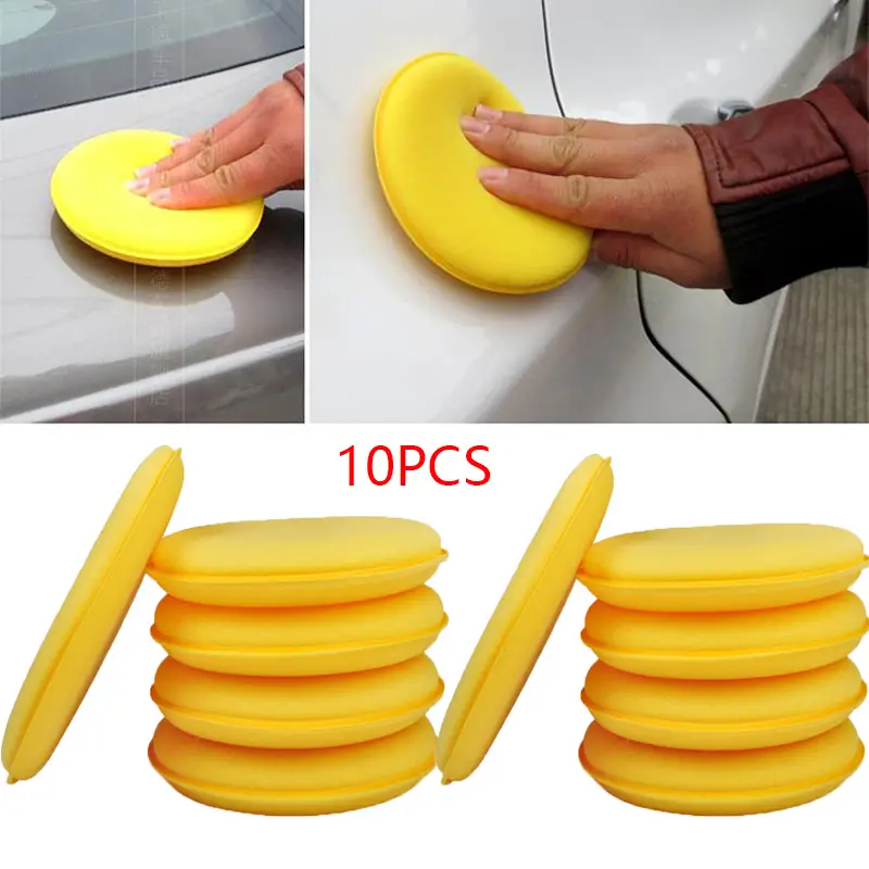 12pcs Car Waxing Polish Foam Sponge Wax Applicator Cleaning Detailing Pads  Wash