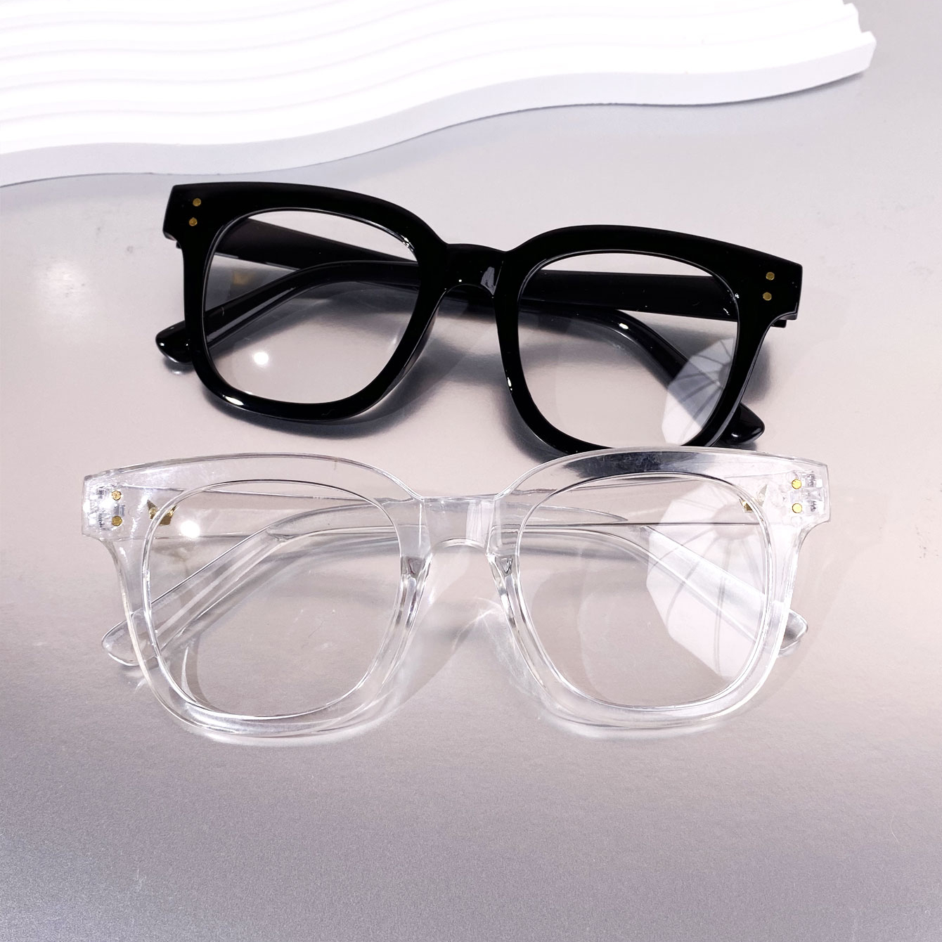 

2pcs Blue Light Blocking Glasses Fashion Square Frame Clear Lens Computer Glasses Spectacles For Women Men