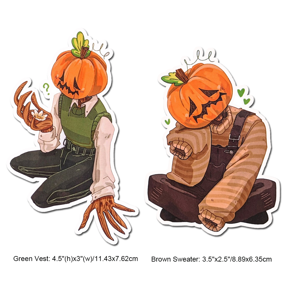 Autumn Pumpkin Head Stickers