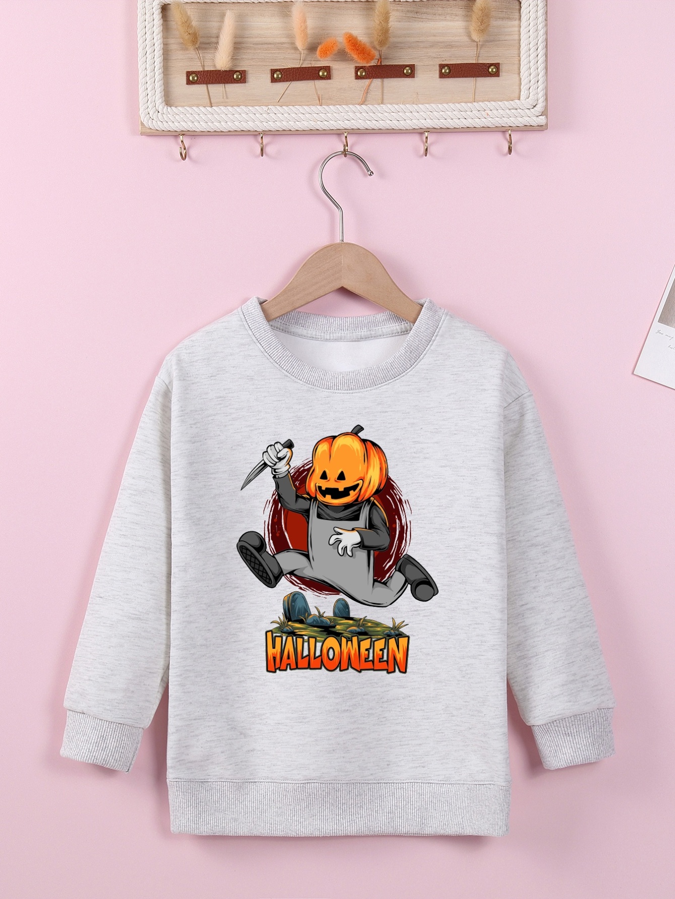 thumbnail image 2 of Women's Halloween Glitter Boo Ghost Cute Ghost Season Round Neck Long Sleeve Top - Product Details 2 of 14