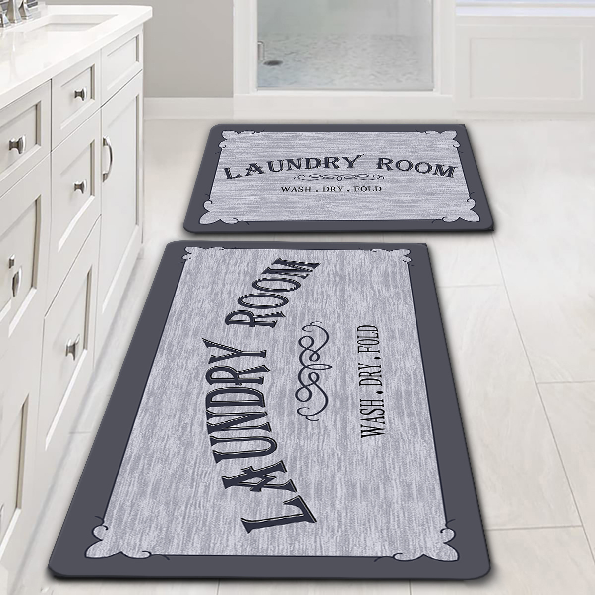 Grey Laundry Room Runner Rug Laundry Room Carpet Durable - Temu